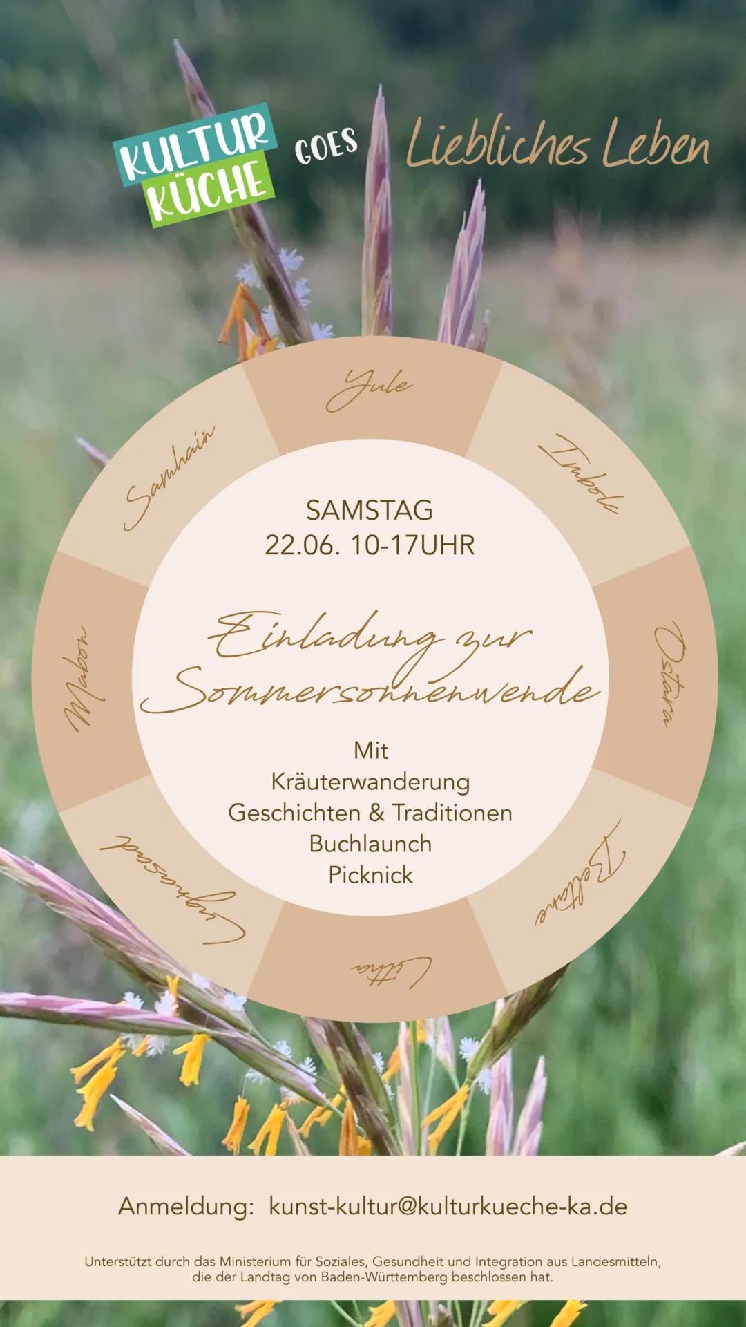 Einladung Buchlaunch Kulturküche Sommersonnenwende